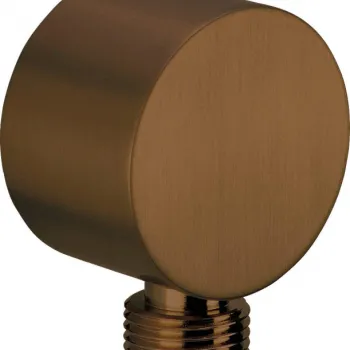 Racord unghiular rotund, pentru furtun de dus, 50x28 mm, bronz, Deante Cascada imagine