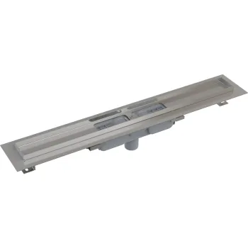 Rigola de dus 115 cm, cu margine pentru gratar perforat, otel inoxidabil imagine