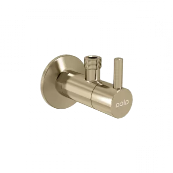 Robinet coltar rotund auriu lucios cu filtru 1 2 A 3 8 Alcadrain ARV001-G-P imagine