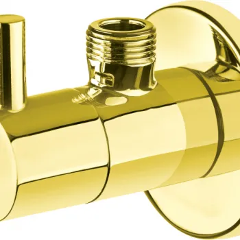 Robinet coltar rotund Deante 1 2 - 3 8 auriu lucios imagine