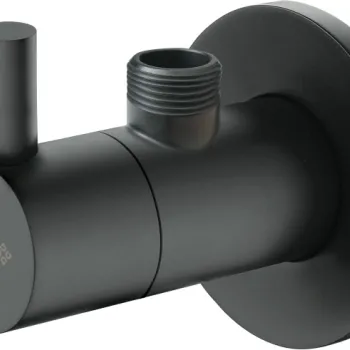 Robinet coltar rotund Deante 1 2 - 3 8 negru mat imagine