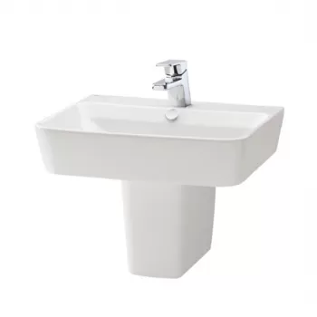 Semipiedestal pentru lavoar Gala Emma, alb imagine