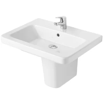 Semipiedestal pentru lavoar Gala Street Square, alb imagine