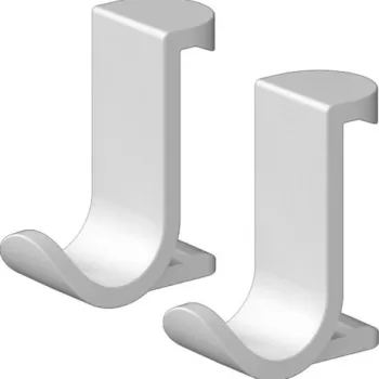 Set 2 cuiere baie cu fixare pe bara suport, alb mat, Hansgrohe WallStoris imagine