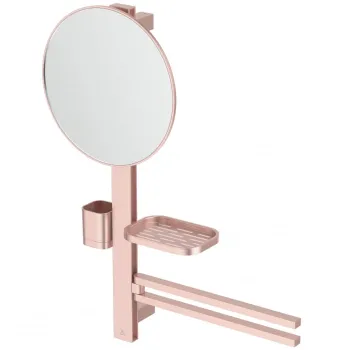 Set accesorii baie pentru lavoar Ideal Standard Alu+ rose mat 70 cm, oglinda fixa imagine