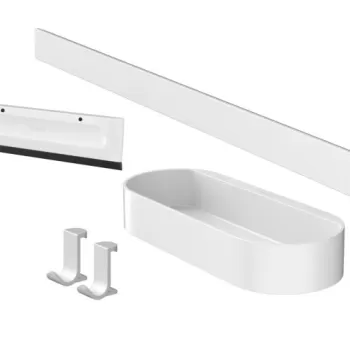 Set accesorii cabina de dus culoare alb mat Hansgrohe WallStoris 27967700 imagine