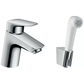 Set baterie lavoar si para cu furtun tip bideu crom Hansgrohe, Logis imagine