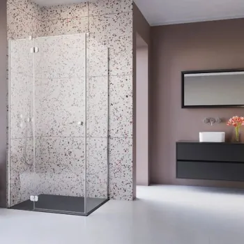Set cabina de dus Radaway Torrenta KDJ 80x80 cm, usa batanta dreapta, cadita Tinos C Compact si sifon imagine
