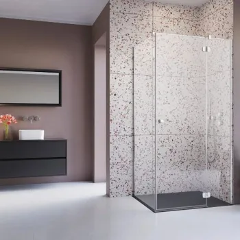 Set cabina de dus Radaway Torrenta KDJ 90x90 cm, usa batanta stanga, cadita Tinos C Compact si sifon imagine