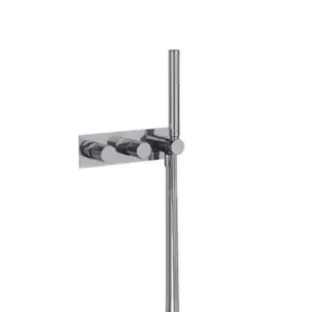 Set de dus cu baterie incastrata, corp incastrat, diametru 25 cm, crom, monocomanda Omnires Contour imagine