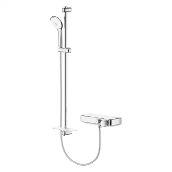 Set de dus cu baterie termostatata crom Grohe SmartControl imagine