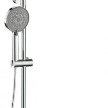 Set de dus cu baterie termostatata crom, palarie, 3 functii, Deante Neo Ivo imagine