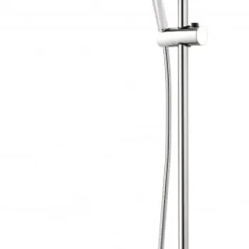 Set de dus cu baterie termostatata crom, palarie, 3 functii, Deante Tubo imagine