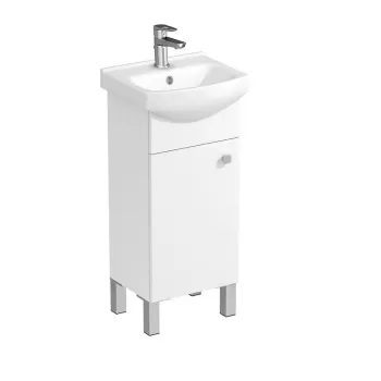 Set dulap baie cu 1 usa si lavoar inclus, 40 x 33 cm, Cersanit Sati imagine