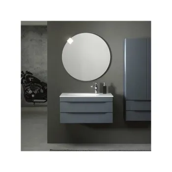 Set dulap baie cu lavoar inclus KolpaSan Malaya, 81 cm, gri inchis imagine
