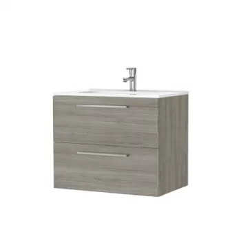 Set dulap baie suspendat Gala Handy cu lavoar inclus, 70 cm, gri imagine