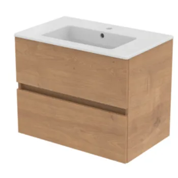 Set dulap de baie suspendat cu lavoar, 71 cm, stejar, din mdf, Ideal Standard Eurovit imagine