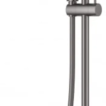 Set dus cu bara 95 cm, para dus, furtun de dus si baterie dus incastrata Deante Arnika titan mat imagine