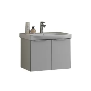 Set mobilier baie cu lavoar inclus, 65 cm, gri deschis, KolpaSan Lana imagine