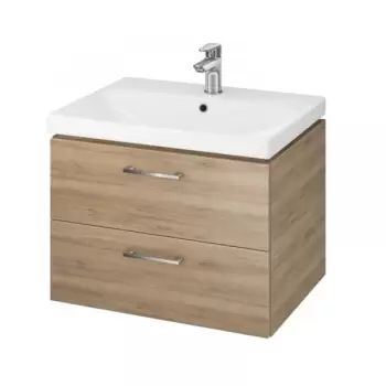 Set mobilier baie cu lavoar si dulap cu 2 sertare Cersanit, Lara imagine