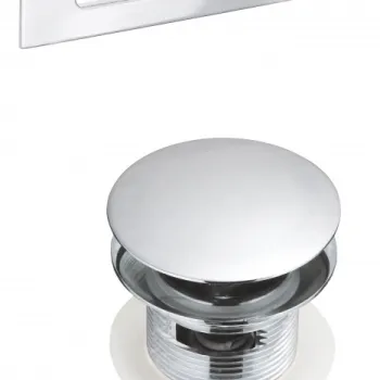 Set ventil click-clack si preaplin pentru cada crom lucios Deante imagine