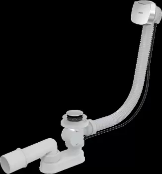 Sifon cada baie automat cu ventil, dop metalic O48 mm si preaplin Alcadrain A51CR imagine