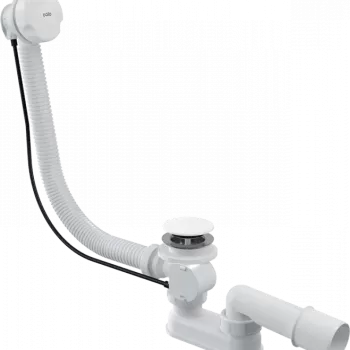 Sifon cada baie automat cu ventil, dop plastic alb O48 mm preaplin Alcadrain A51B-120 imagine