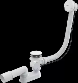 Sifon cada baie automat cu ventil, dop plastic alb O70 mm preaplin Alcadrain A51BM imagine