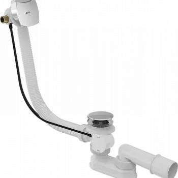 Sifon cada baie cu ventil si capac de control plastic, alimentare prin preaplin Alcadrain A565CRM1 imagine