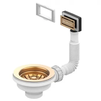 Sifon chiuveta bucatarie cu preaplin culoare bronz Alveus Monarch imagine