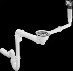Sifon chiuveta bucatarie cu ventil si preaplin Hansgrohe D16-10 43927000 imagine