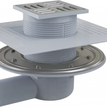 Sifon pardoseala cu gratar otel inoxidabil, iesire laterala, guler izolatie si flansa metalica APV1324 imagine