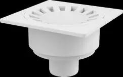 Sifon pardoseala cu gratar plastic alb, iesire verticala Alcadrain APV16 imagine