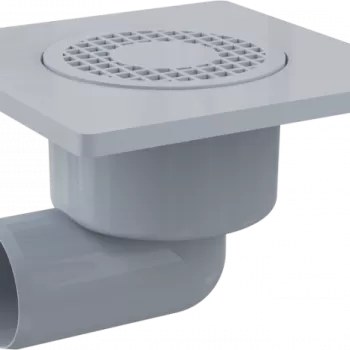 Sifon pardoseala cu gratar plastic gri, iesire laterala Alcadrain APV4 imagine