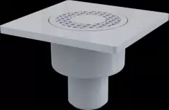 Sifon pardoseala cu gratar plastic gri, iesire verticala Alcadrain APV4 imagine