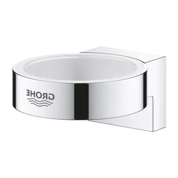 Suport dozator sapun lichid pahar periute de dinti, crom lucios, Grohe Selection imagine