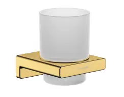 Suport pahar periute de dinti culoare auriu lucios Hansgrohe AddStoris 41749990 imagine