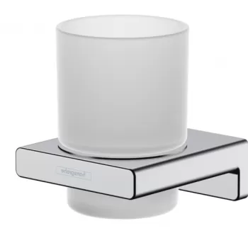 Suport pahar periute de dinti culoare crom Hansgrohe AddStoris 41749000 imagine