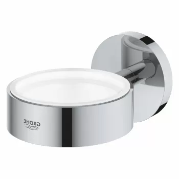 Suport pahar periute dinti, savoniera, dozator sapun lichid, culoare crom, Grohe Essentials imagine