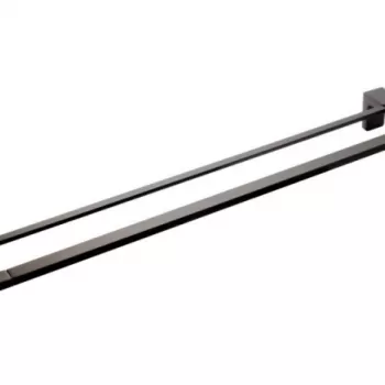 Suport prosop baie dublu FDesign Piazza, 60 cm, negru mat imagine