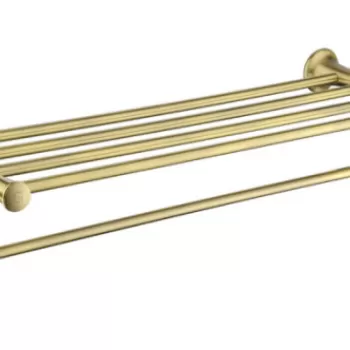 Suport prosop baie FDesign Lacrima, 60 cm, bronz periat imagine