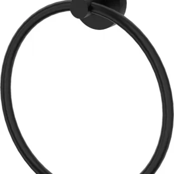 Suport prosop baie, negru mat, 20x18 cm, Deante Jasmin imagine