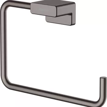 Suport prosop baie, negru periat, Hansgrohe AddStoris imagine