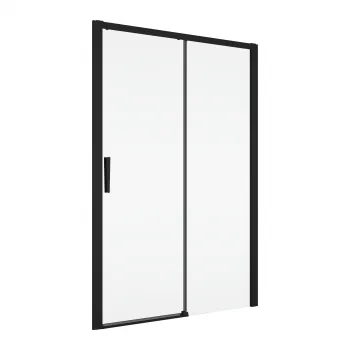 Usa culisanta de dus in nisa, 1000 mm, negru mat, doua elemente, Ronal Divera imagine