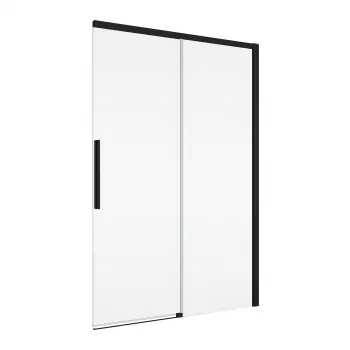 Usa culisanta de dus in nisa, 1200 mm, negru mat, doua elemente, Ronal Oriana imagine