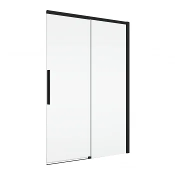 Usa culisanta de dus in nisa, 1500 mm, negru mat, doua elemente, Ronal Oriana imagine