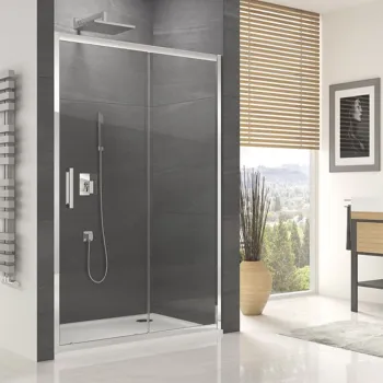 Usa culisanta dus sticla securizata formata din 2 elemente, 100x190 cm, Sanswiss Ocelia imagine