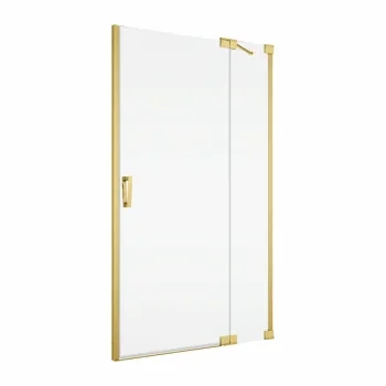 Usa dus batanta 100x200 cm cu segment fix Sanswiss Cadura auriu lucios deschidere stanga imagine