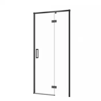 Usa sticla dus batanta 100x195 cm profil negru Cersanit Larga, montare stanga imagine