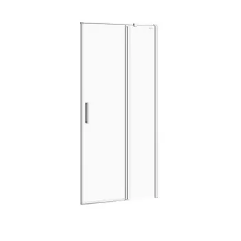 Usa sticla dus batanta 90x195 cm profil crom Cersanit Moduo, montare stanga imagine